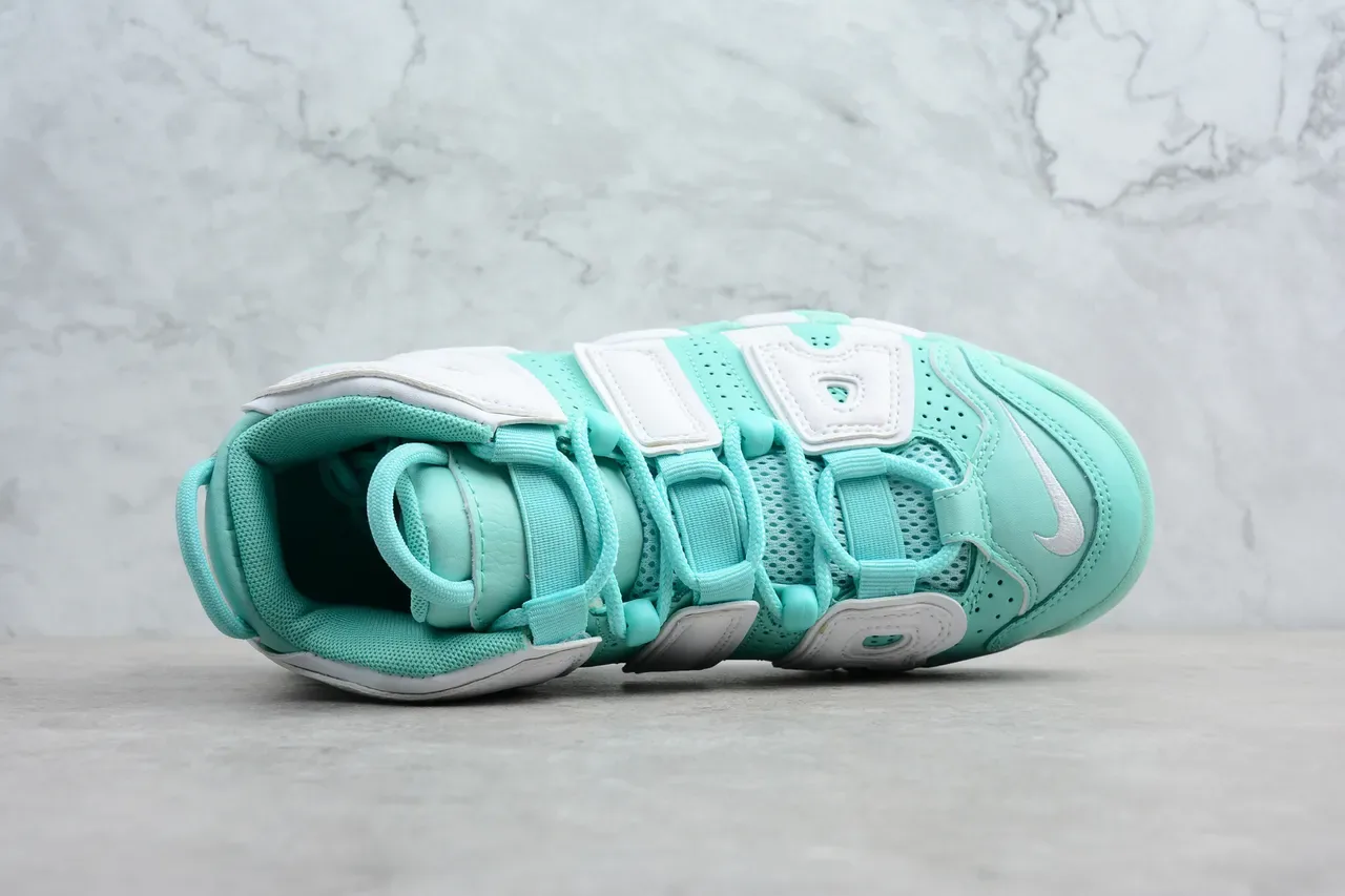 Nike Air More Uptempo Verde Menta Branco Tênis Lifestyle 7