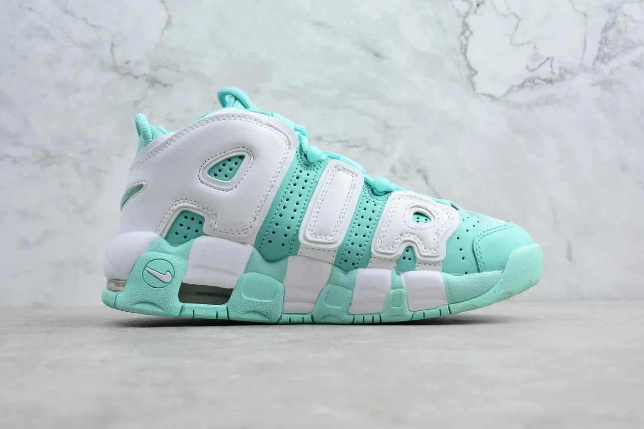 Nike Air More Uptempo Verde Menta Branco Tênis Lifestyle 8