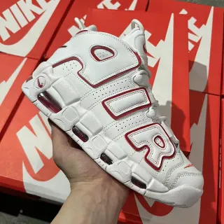 Nike Air More Uptempo Tênis de Basquete Branco e Vermelho