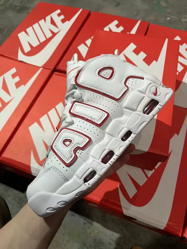 Nike Air More Uptempo 白红篮球鞋 3