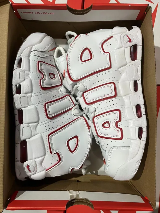 Nike Air More Uptempo 白红篮球鞋 6