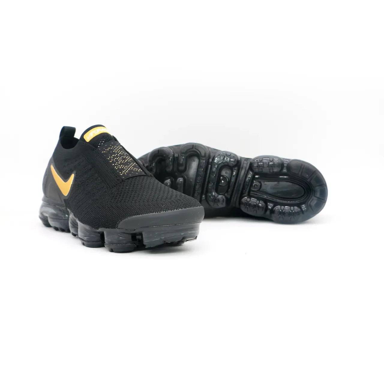 Nike Air VaporMax Flyknit Negro y Amarillo Lifestyle Sneakers 3