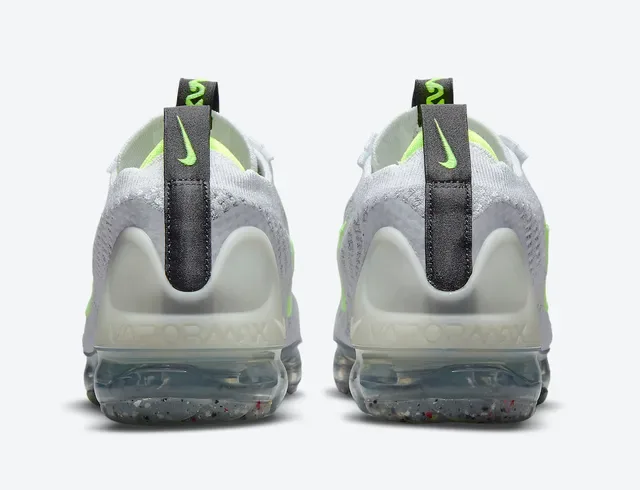 Nike Air VaporMax Gris Vert Maille Supérieure Amortissement Visible Sneakers Lifestyle 3