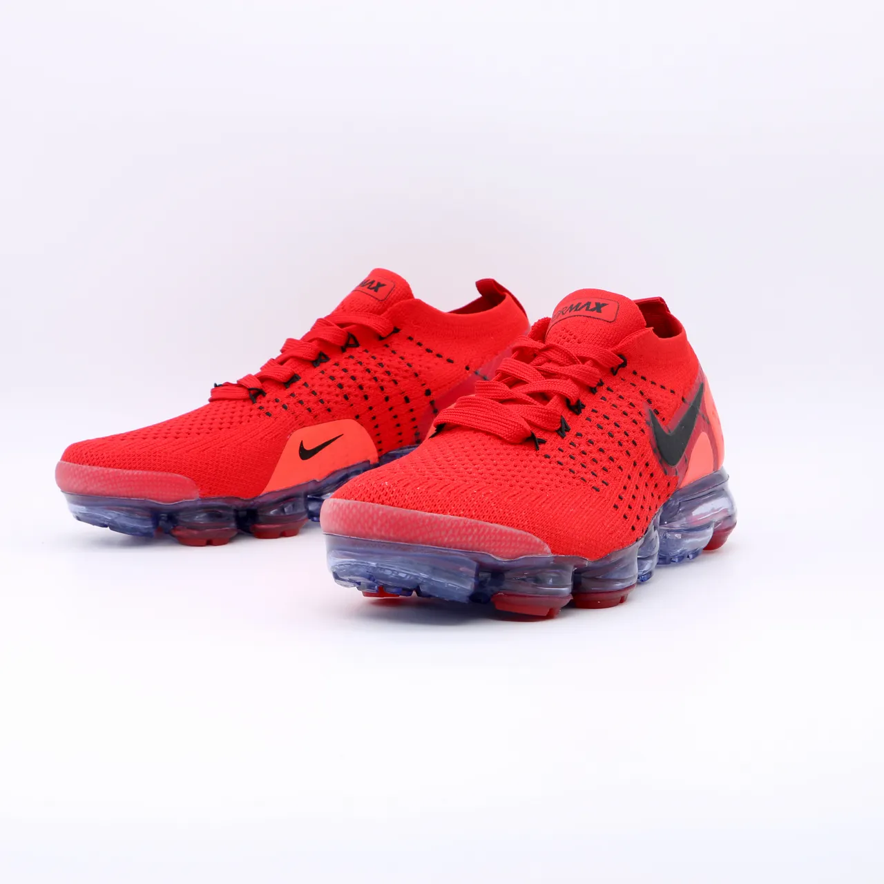 Nike Air VaporMax Rouge Noir Semelle Translucide Chaussures de course 6