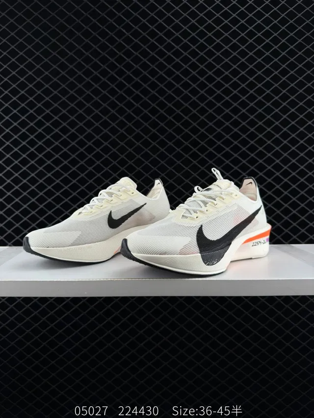 Nike Air Zoom Alphafly NEXT% 4 White Black Orange Running Shoes 3