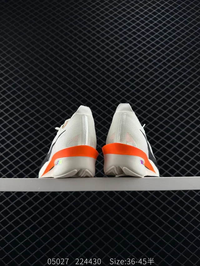 Nike Air Zoom Alphafly NEXT% 4 White Black Orange Running Shoes 4