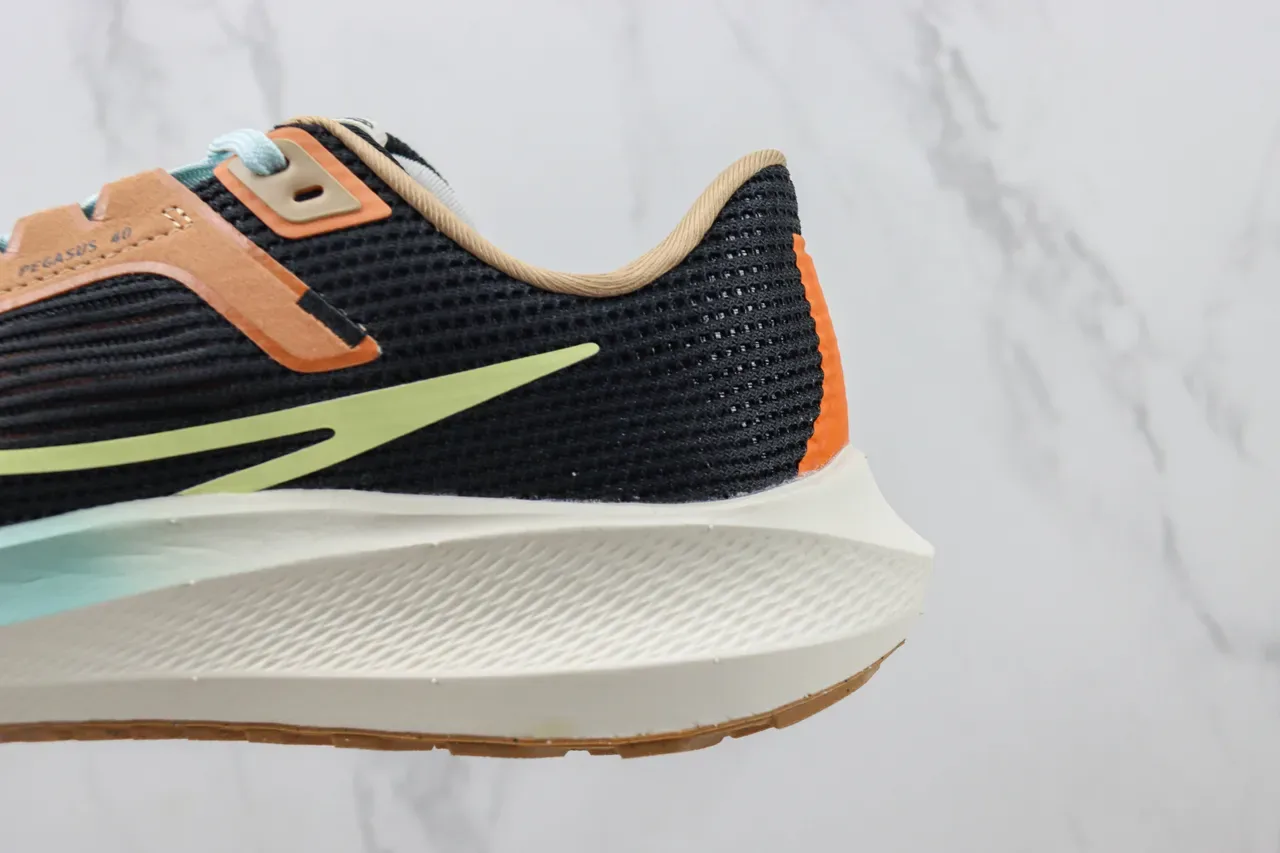 Nike Air Zoom Pegasus 40 Black Beige Mint Running Shoes 7