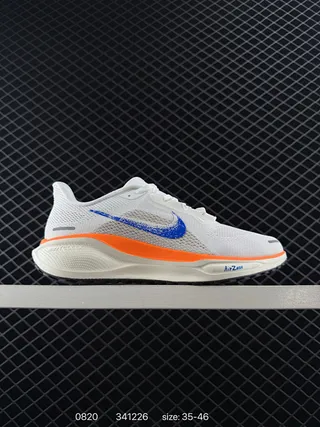 Nike Air Zoom Pegasus 41 White Orange Blue Running Shoes 2