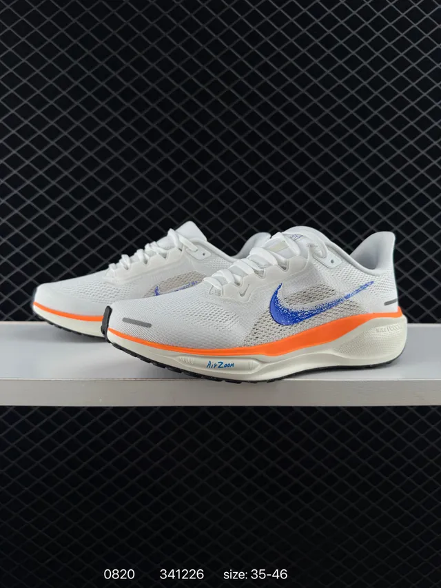 Nike Air Zoom Pegasus 41 White Orange Blue Running Shoes 3