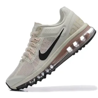 Nike Beige Noir Maille Supérieure Visible Air Cushioning Chaussures de course