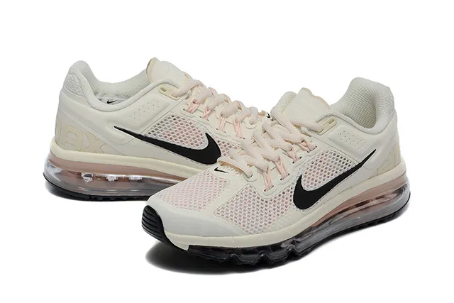 Nike Beige Black Mesh Upper Visible Air Cushioning Running Shoes 5