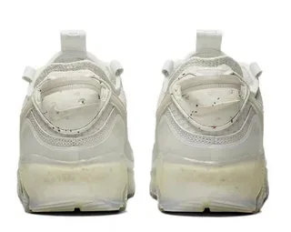 Nike Beige White Low-Top Mesh And Synthetic Overlay Lifestyle Sneakers 4