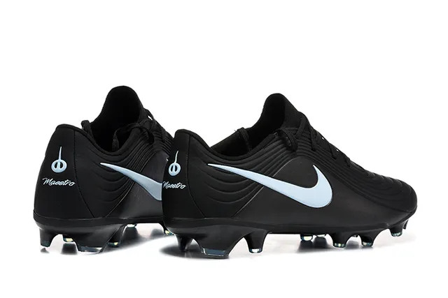 Nike Noir Bleu Upper Synthétique Côtes Low-Cut Collar Firm-Ground Chaussures de Football 5