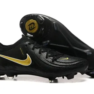 Nike Black Gold Sapatos de futebol de baixo corte com upper de knit e sistema de cadarços assimétrico para campo firme