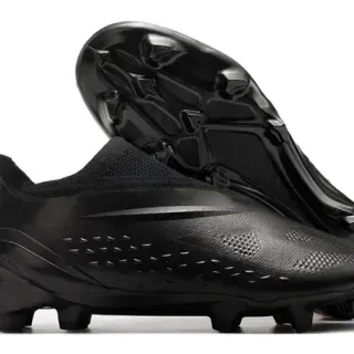 Nike Sapatos de Futebol Preto Baixo Corte Colar Tricô Cadarços Assimétricos Cover Campo Firme