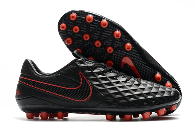 Nike Black Orange Diamond-Quilted Synthetic Upper Low-Cut Football Boot Firm-Ground Soccer Shoes 9