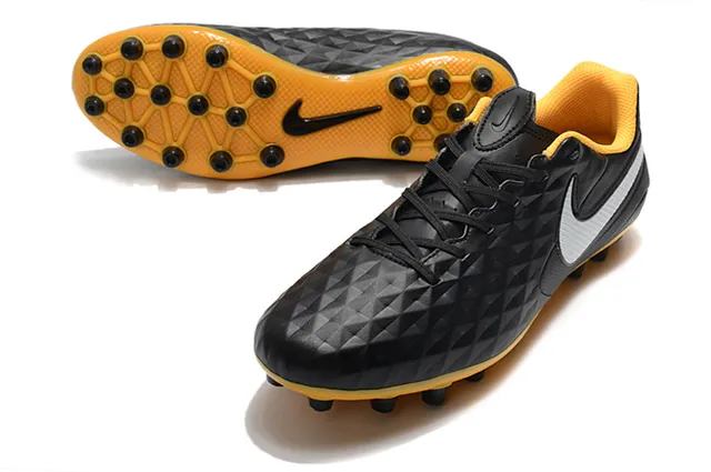 Nike Black Orange Diamond-Quilted Synthetic Upper Low-Cut Football Boot Firm-Ground Soccer Shoes 14