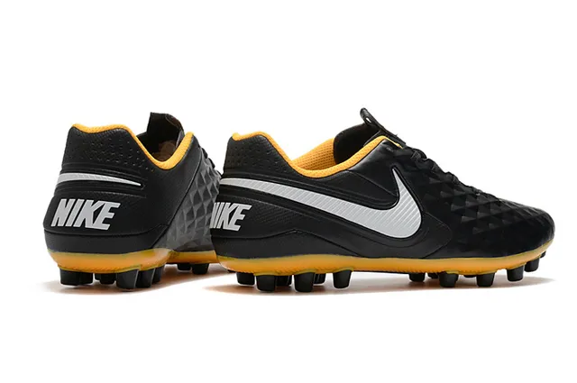 Nike Black Orange Diamond-Quilted Synthetic Upper Low-Cut Football Boot Firm-Ground Soccer Shoes 15