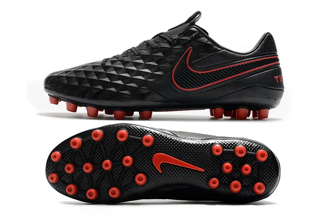 Nike Black Orange Diamond-Quilted Synthetic Upper Low-Cut Football Boot Firm-Ground Soccer Shoes 16