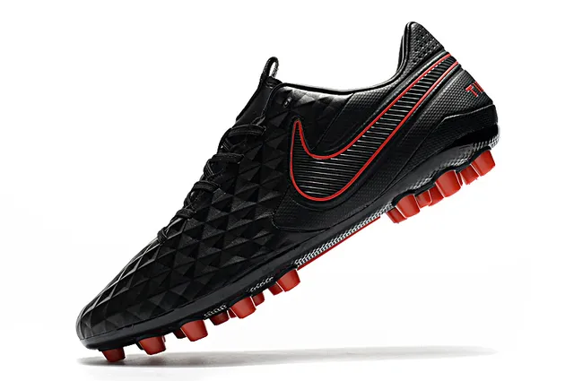 Nike Black Orange Diamond-Quilted Synthetic Upper Low-Cut Football Boot Firm-Ground Soccer Shoes 18