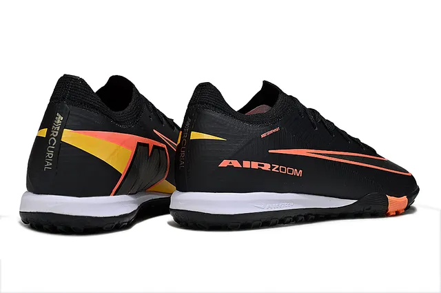 Nike Black Orange Low-Cut Knit Upper Turf Soccer Shoes 5