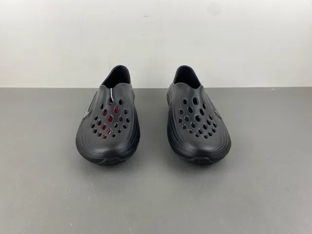 Nike Black Red Molded Monolithic Construction Ribbed Midsole Clog 9