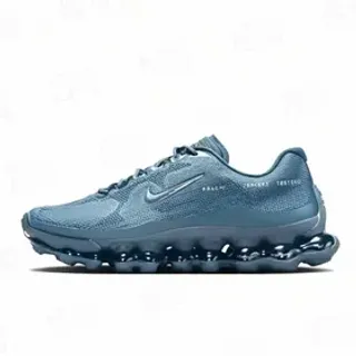 Nike Azul Marinho Superior Malha Engenhada Comprimento Total Visível Air Unit Sola Tênis de Corrida
