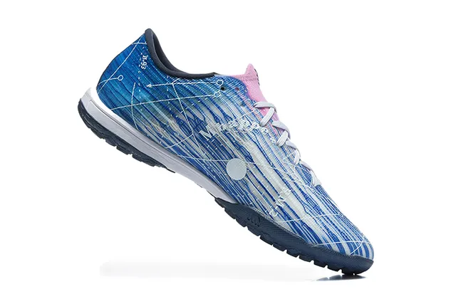 Nike أزرق بحري منخفض القطع صناعي أعلى طباعة جرافيك ديناميكية أحذية كرة قدم للعشب الصناعي 3