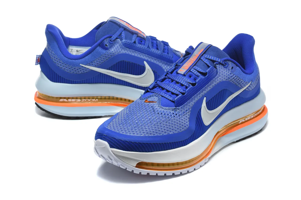 Nike Blue Orange Knit Upper Visible Air Zoom Unit Running Shoes 5