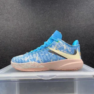 Nike नीला गुलाबी कंट्रास्ट Swoosh Overlay पेस्टल मिडसोल बैस्केटबॉल जूते