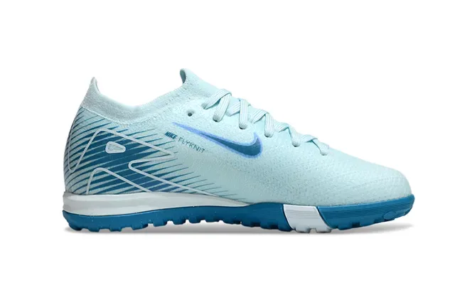 Nike Chaussures de football indoor bleu blanc upper maille silhouette low-cut 5