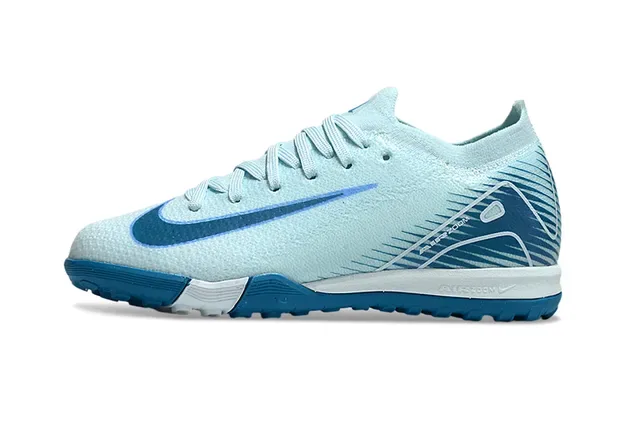 Nike Chaussures de football indoor bleu blanc upper maille silhouette low-cut 6