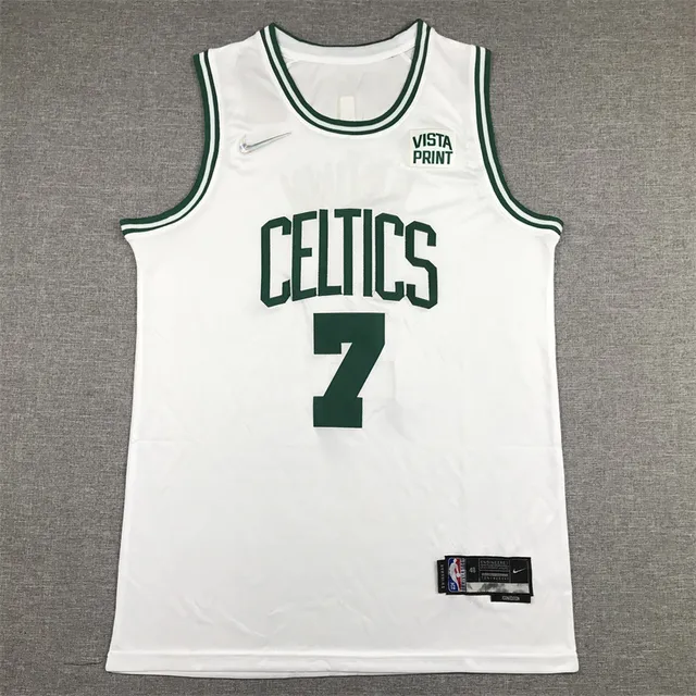 Nike Boston Celtics Vista Print أبيض أخضر #7 قميص كرة السلة 3