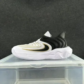 Nike Cosmic Unity Chaussures de basket-ball blanc noir doré brodé vague