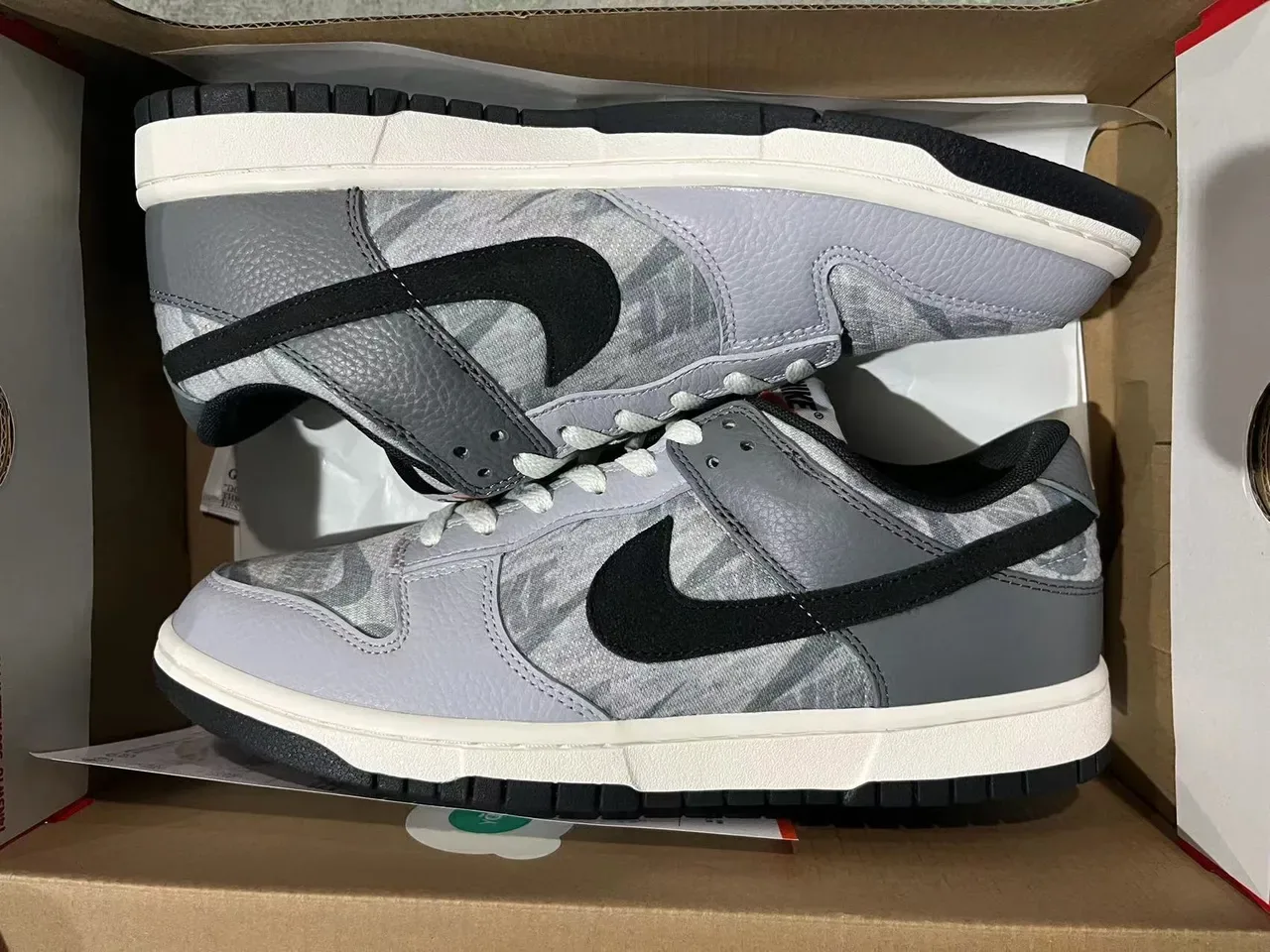 Nike Dunk Low Gray Metallic Camo Lifestyle Sneakers 6