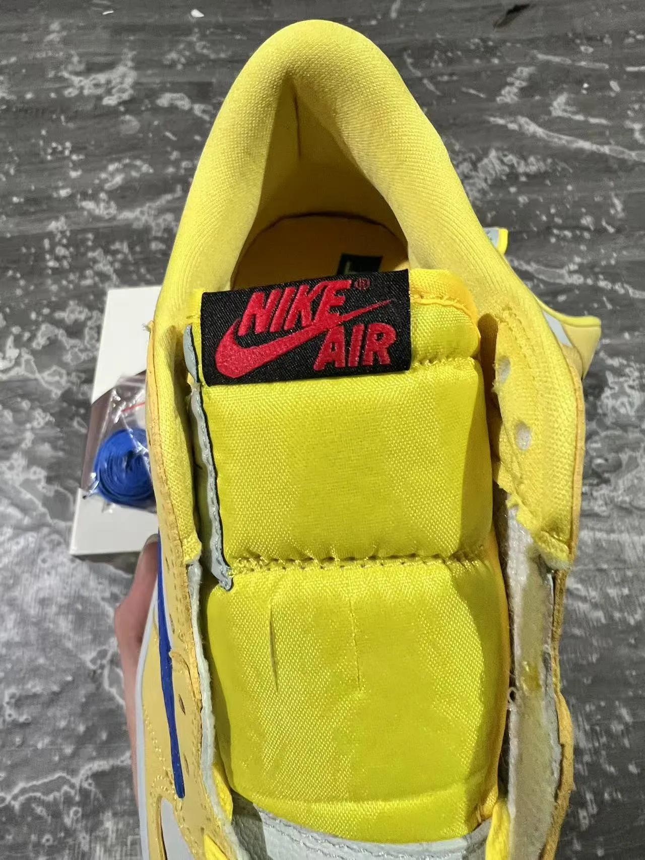 Nike Dunk Low Yellow White Blue Lifestyle Sneakers 4