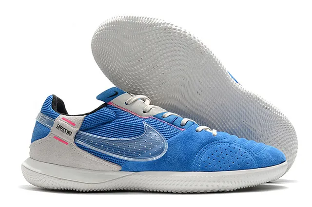 Nike Gato zapatillas de fútbol indoor blancas azules rojas 9
