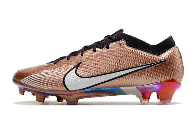 Nike Gold Blue Metallic Copper Upper Iridescent Sole Plate Firm-Ground Soccer Shoes 20