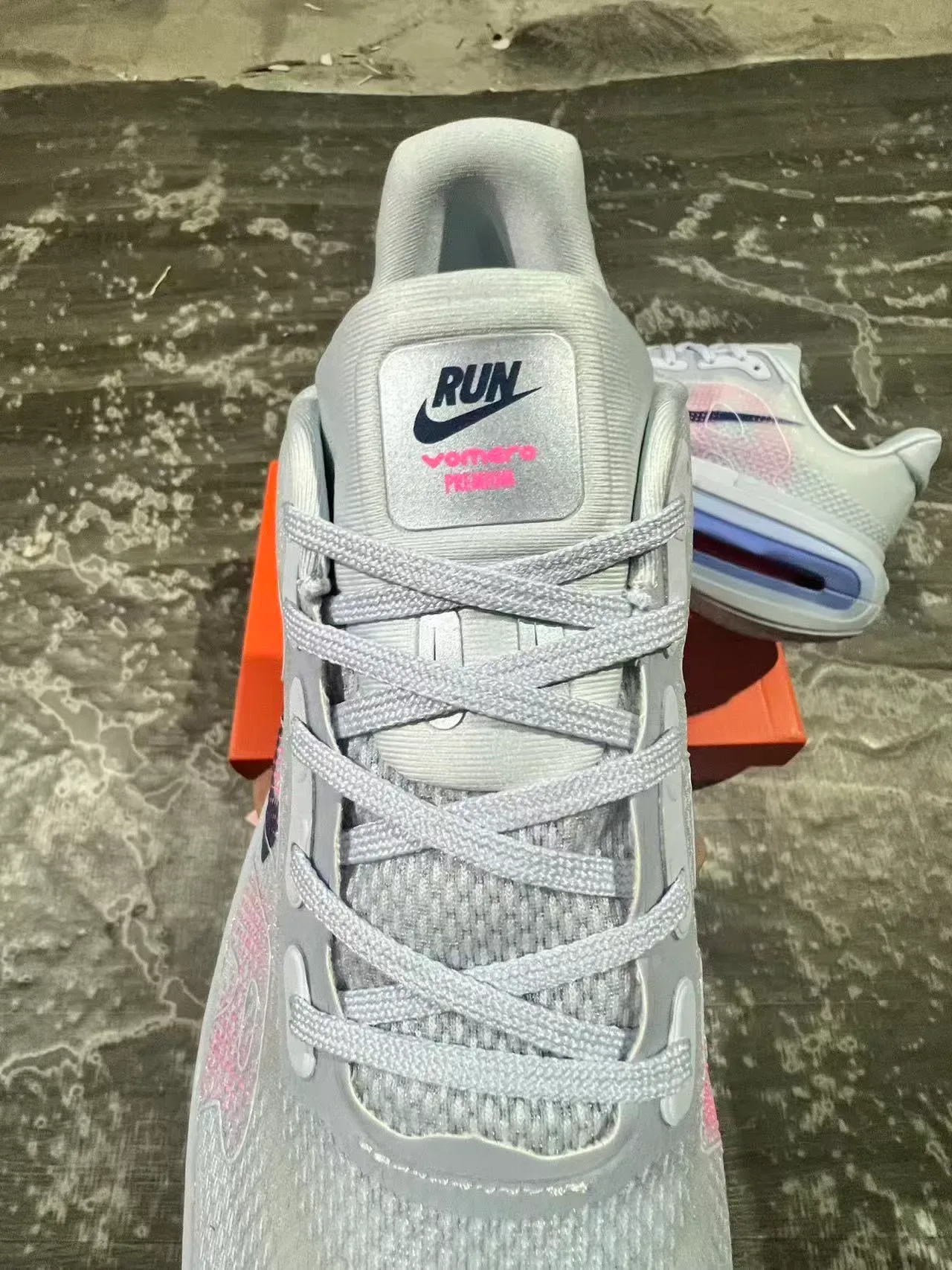 Nike Gris Rose Visible Plein Longueur Air Zoom Unit Lavande-Bleu Semelle Intermédiaire Cadre Style de Vie Baskets 4