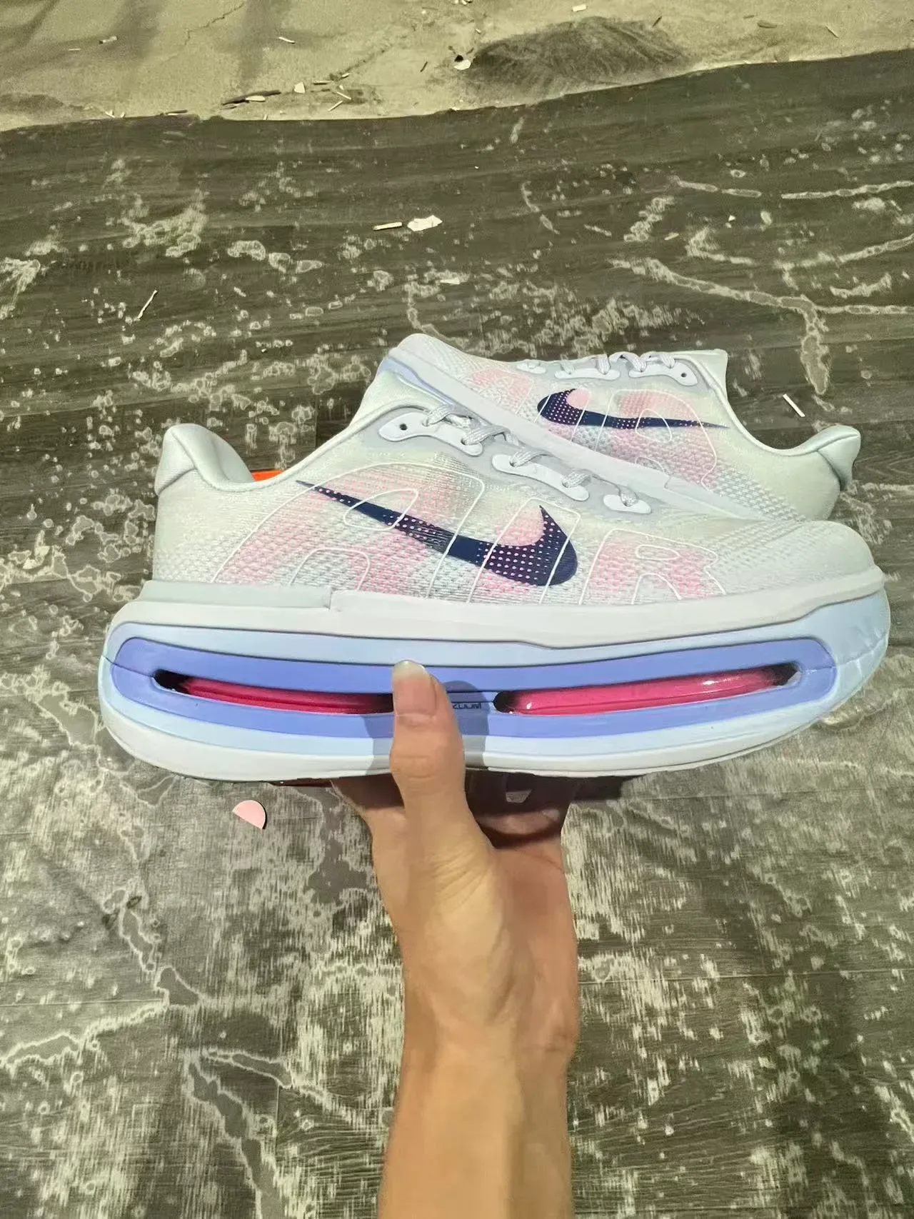 Nike Gris Rose Visible Plein Longueur Air Zoom Unit Lavande-Bleu Semelle Intermédiaire Cadre Style de Vie Baskets 7