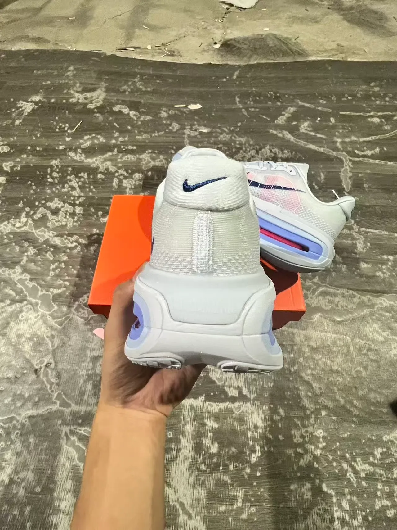 Nike Gris Rose Visible Plein Longueur Air Zoom Unit Lavande-Bleu Semelle Intermédiaire Cadre Style de Vie Baskets 8