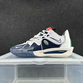 Nike GT Cut Navy White असममित पैनलिंग मिडफुट केज बास्केटबॉल जूते