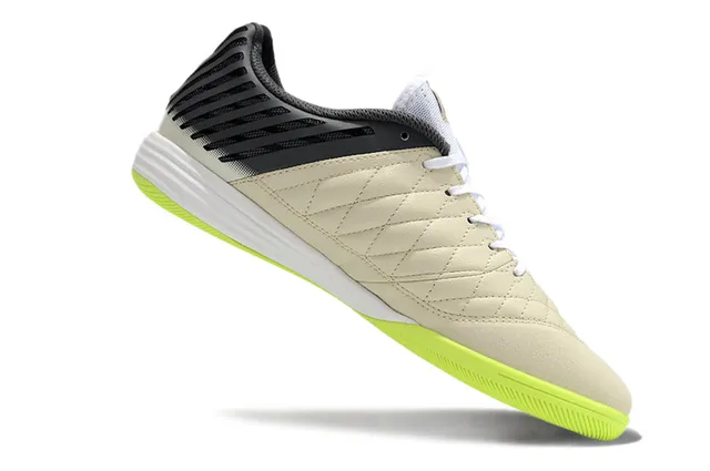Nike Hyperfuse Beige Green Low-Top Caged Upper Indoor Soccer Shoes 7