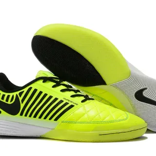 Nike Hypervenom Phantom Indoor أصفر أسود مبطنة صناعية علوية أشرطة جانبية تراكب داخلية أحذية كرة القدم