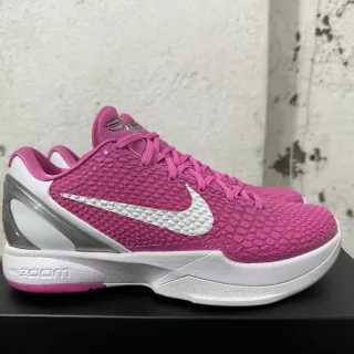 Nike Kobe 6 Chaussures de Basket Rose Blanc