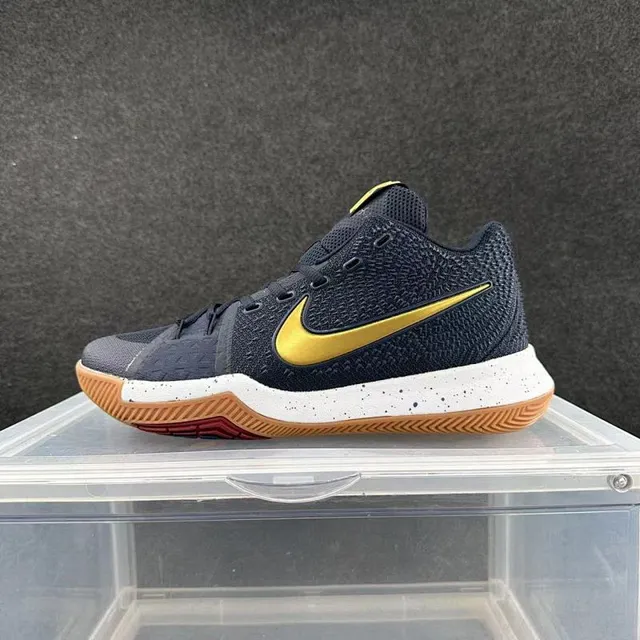 Nike Kyrie 3 bleu marine foncé doré chaussures de basket-ball 2
