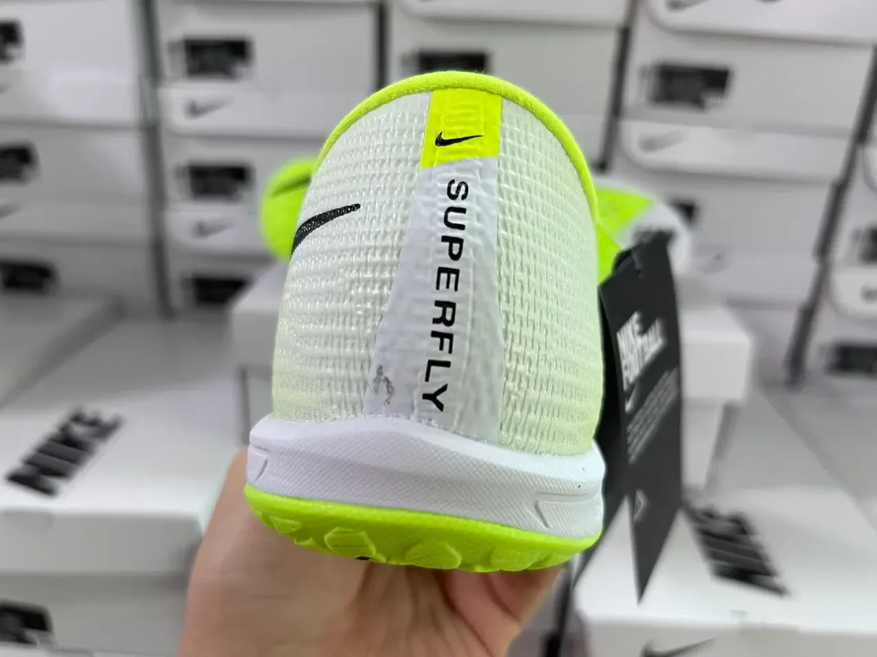 Nike Mercurial Flyweave Ultra Neon Yellow Black Indoor Soccer Shoes 3