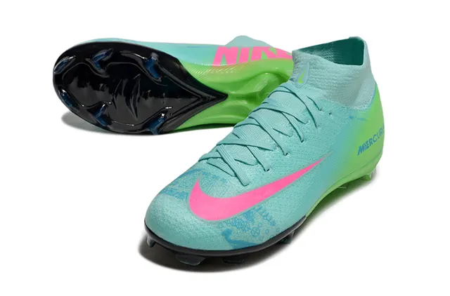 Nike Mercurial Dégradé Vert d'eau Citron Rose Firm-Ground Chaussures de football 3