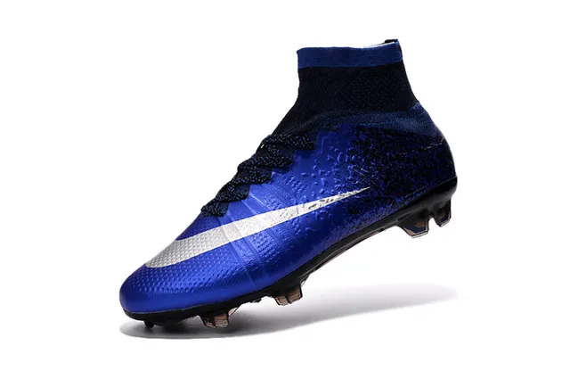 Nike Mercurial Superfly Blue Black Speckle Firm-Ground Soccer Shoes 4