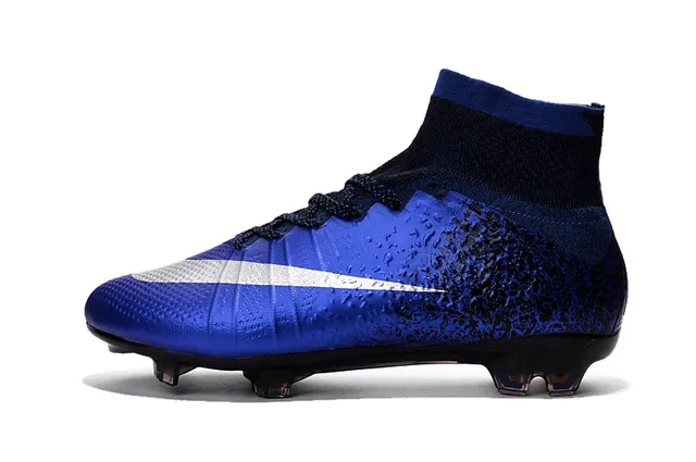 Nike Mercurial Superfly Blue Black Speckle Firm-Ground Soccer Shoes 5